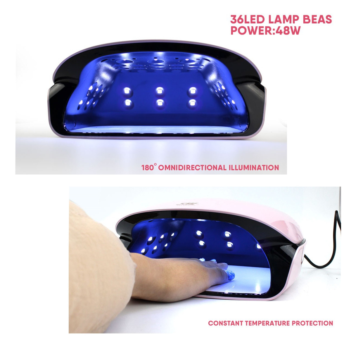 Secador De Uñas Sml  Lámpara Uv Led 48w